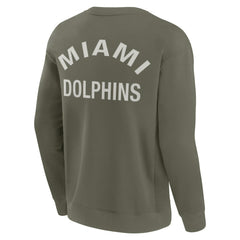 Miami Dolphins Unisex Elements Super Soft Pullover Sweatshirt - Olive Pullover