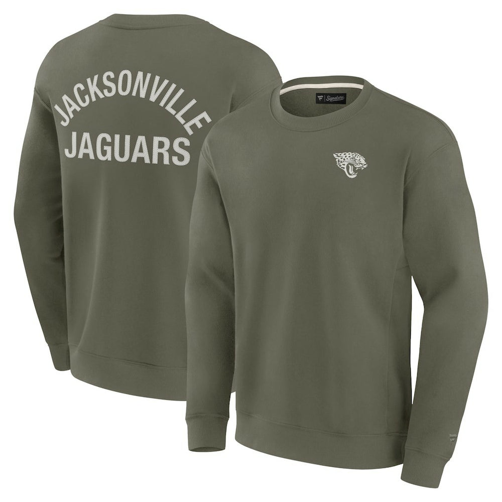 Jacksonville Jaguars Unisex Elements Super Soft Pullover Sweatshirt - Olive Pullover
