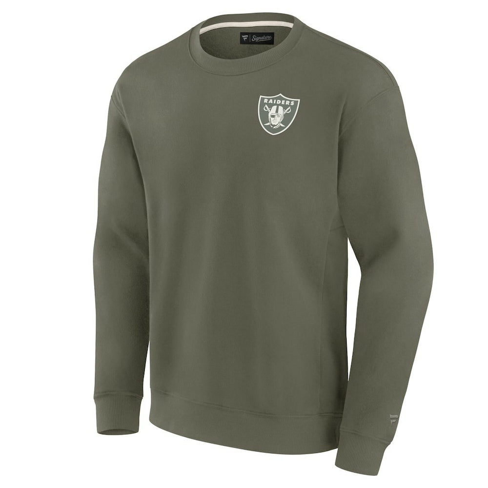 Las Vegas Raiders Unisex Elements Super Soft Pullover Sweatshirt - Olive Pullover