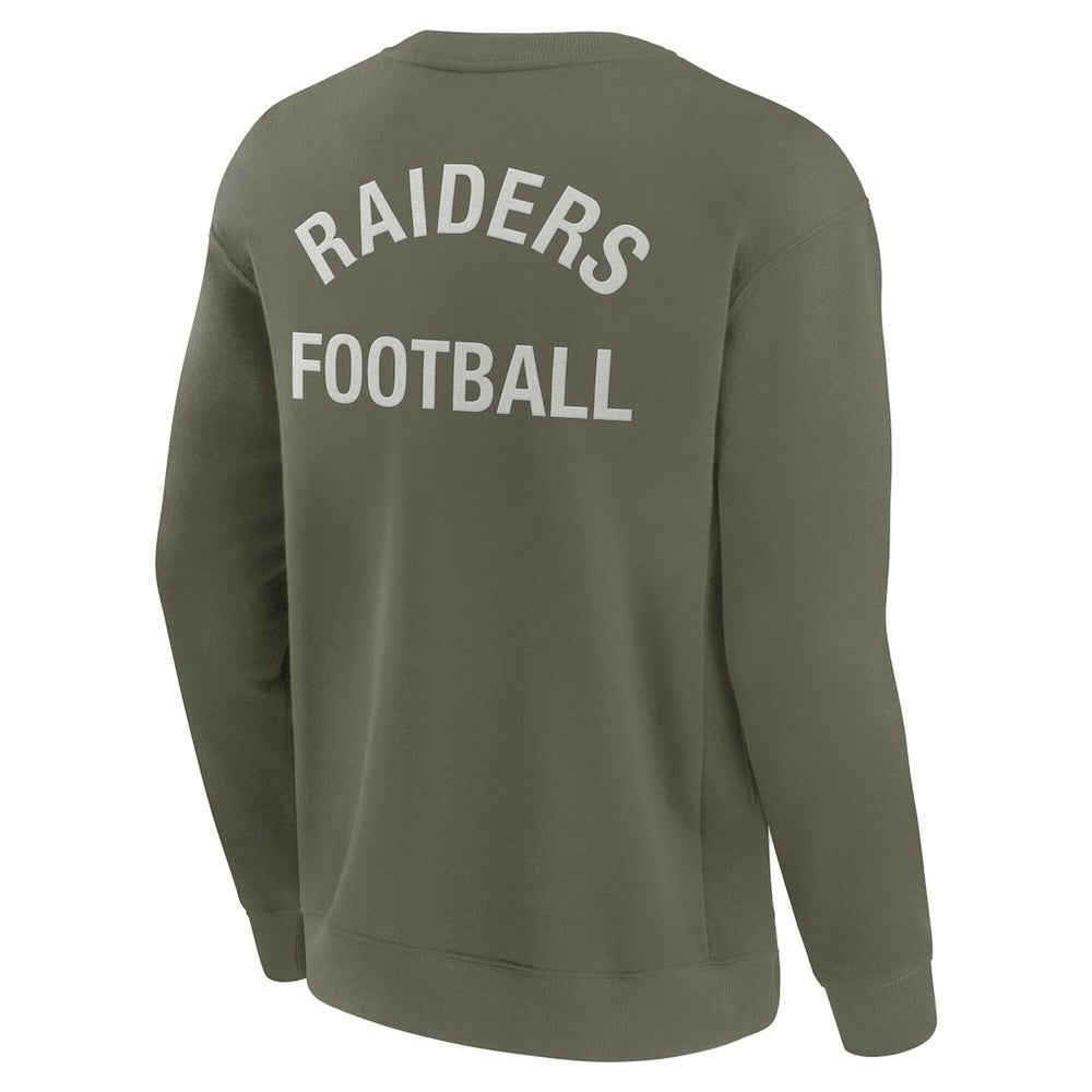 Las Vegas Raiders Unisex Elements Super Soft Pullover Sweatshirt - Olive Pullover