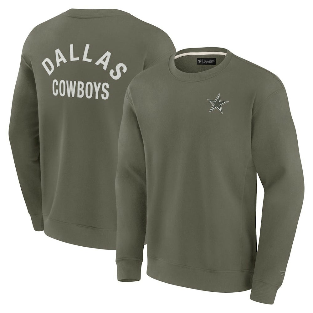 Dallas Cowboys Unisex Elements Super Soft Pullover Sweatshirt - Olive Pullover