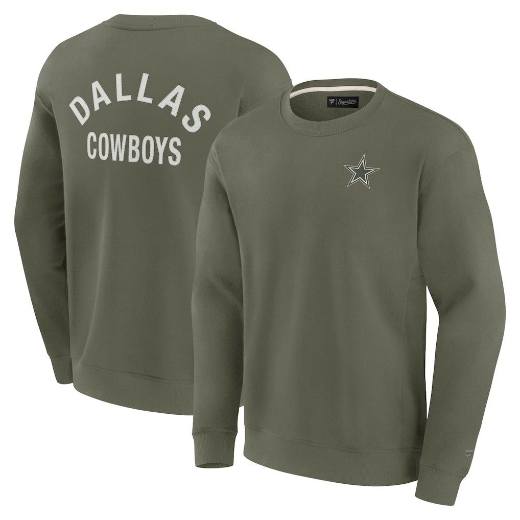 Dallas Cowboys Unisex Elements Super Soft Pullover Sweatshirt - Olive Pullover