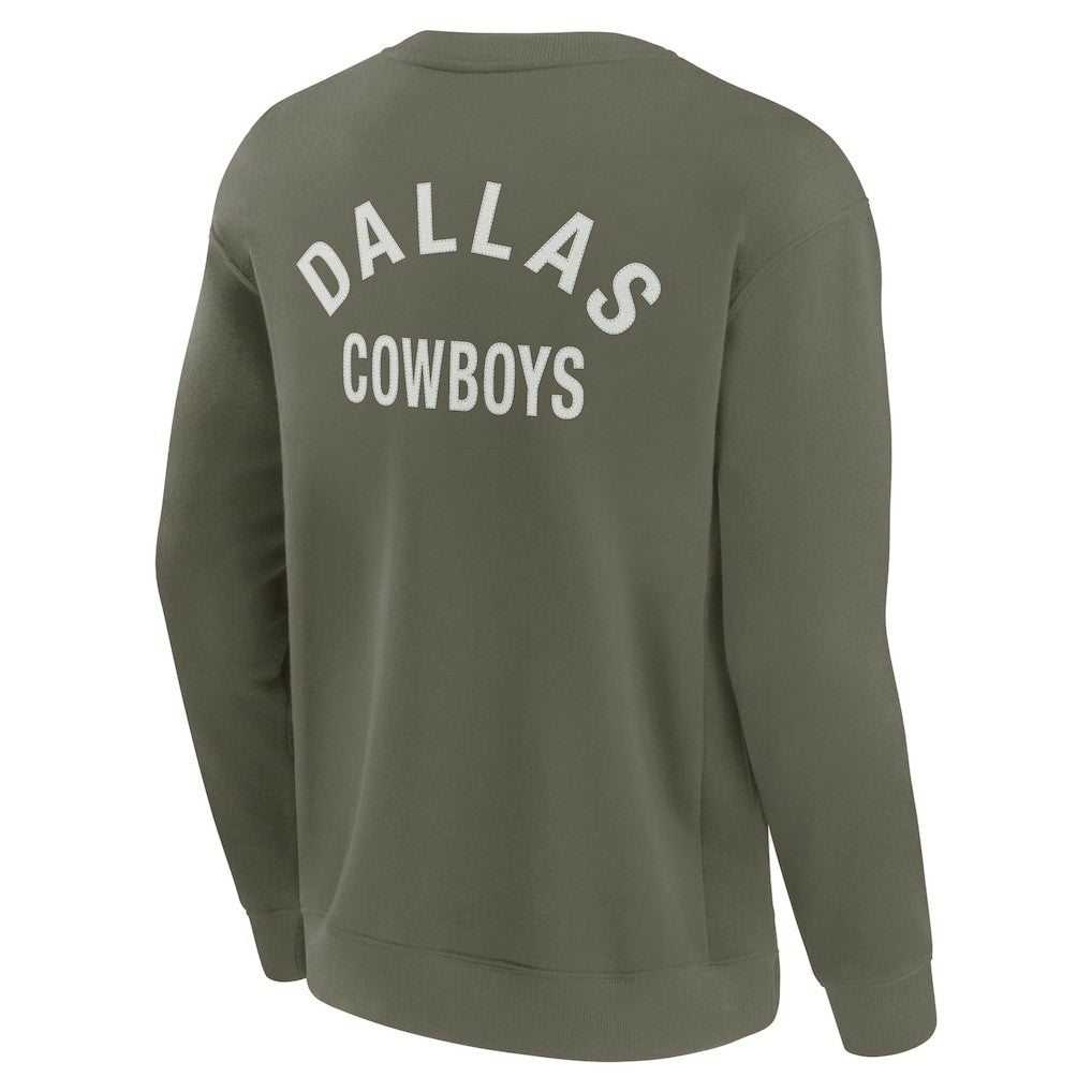 Dallas Cowboys Unisex Elements Super Soft Pullover Sweatshirt - Olive Pullover