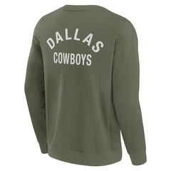 Dallas Cowboys Unisex Elements Super Soft Pullover Sweatshirt - Olive Pullover