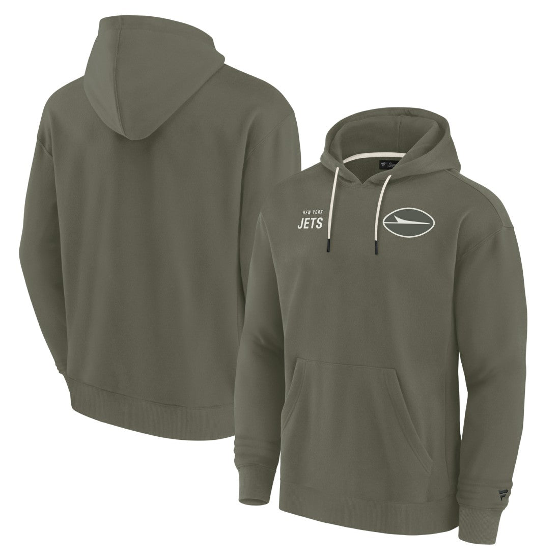 New York Jets Unisex Elements Super Soft Fleece Pullover Hoodie - Olive Hoodies
