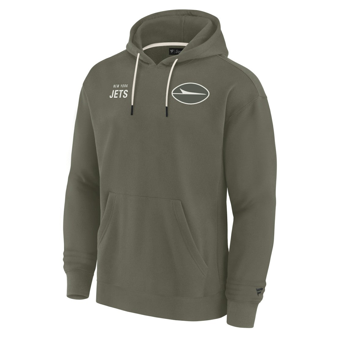 New York Jets Unisex Elements Super Soft Fleece Pullover Hoodie - Olive Hoodies