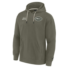 New York Jets Unisex Elements Super Soft Fleece Pullover Hoodie - Olive Hoodies
