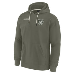 Las Vegas Raiders Unisex Elements Super Soft Fleece Pullover Hoodie - Olive Hoodies