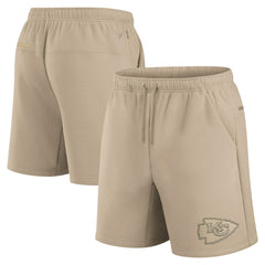 Kansas City Chiefs Unisex Elements Super Soft Fleece Shorts - Khaki Shorts