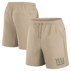New York Giants Unisex Elements Super Soft Fleece Shorts - Khaki Shorts