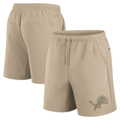 Detroit Lions Unisex Elements Super Soft Fleece Shorts - Khaki Shorts