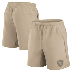 Las Vegas Raiders Unisex Elements Super Soft Fleece Shorts - Khaki Shorts