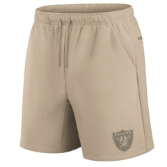 Las Vegas Raiders Unisex Elements Super Soft Fleece Shorts - Khaki Shorts