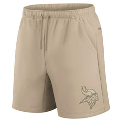 Minnesota Vikings Unisex Elements Super Soft Fleece Shorts - Khaki Shorts