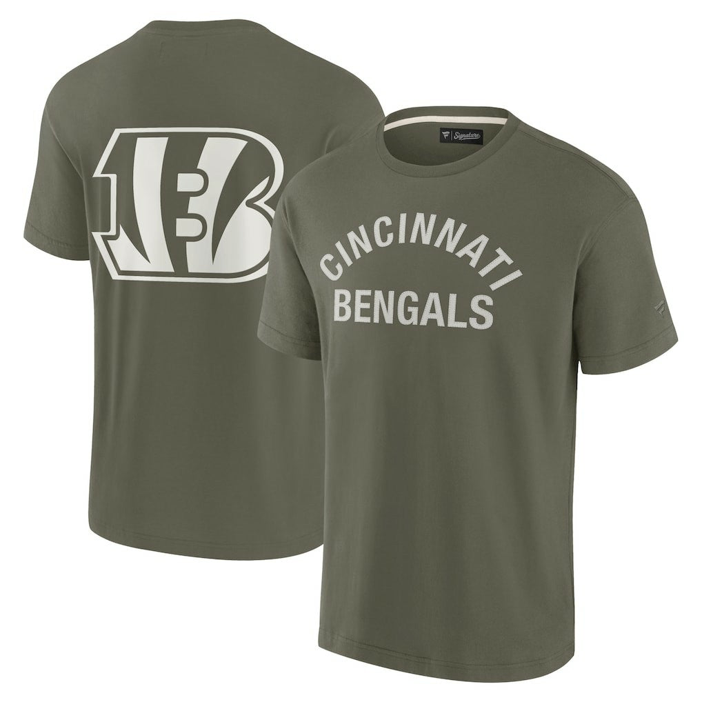 Cincinnati Bengals Unisex Elements Super Soft Short Sleeve T-Shirt - Olive T-shirts