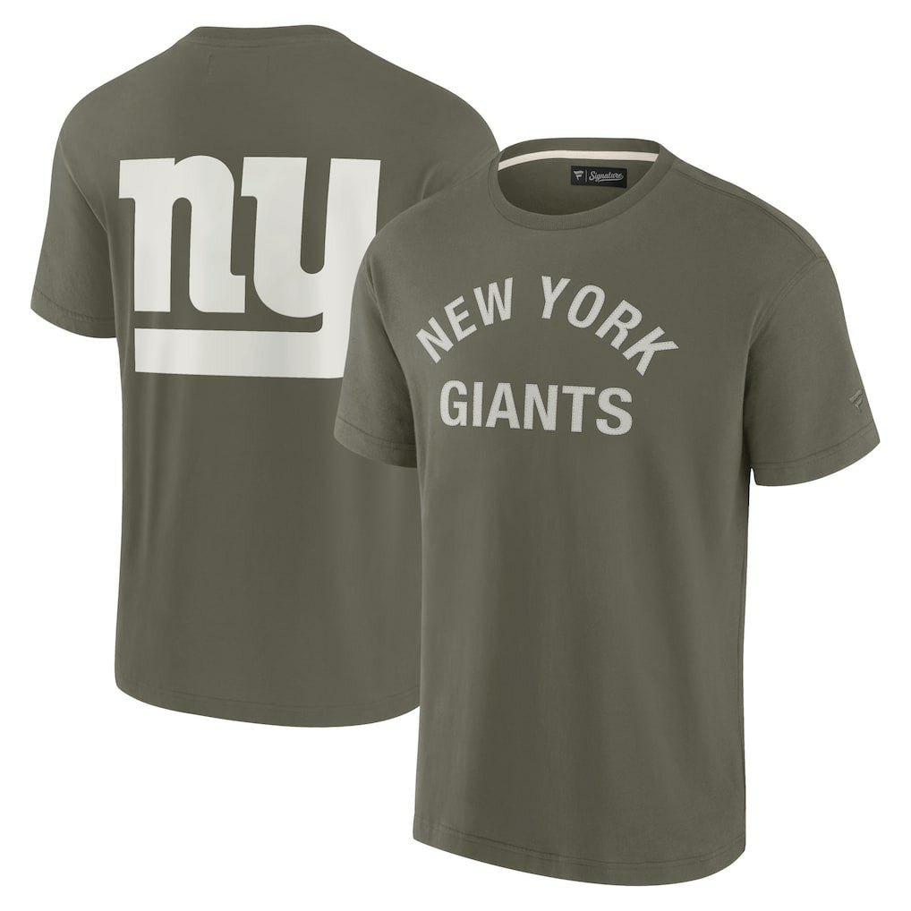New York Giants Unisex Elements Super Soft Short Sleeve T-Shirt - Olive T-shirts