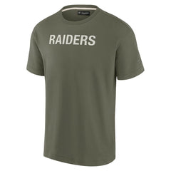 Las Vegas Raiders Unisex Elements Super Soft Short Sleeve T-Shirt - Olive T-shirts
