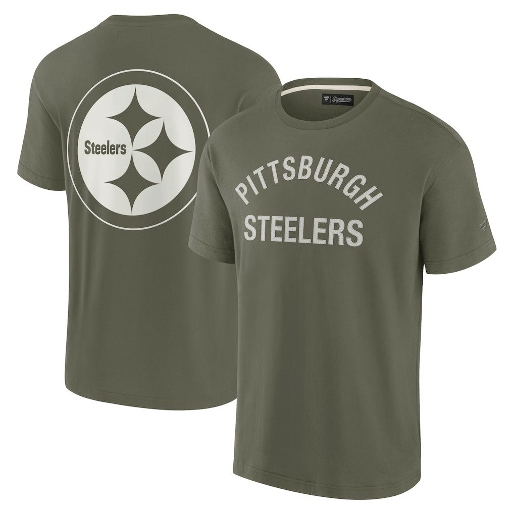 Pittsburgh Steelers Unisex Elements Super Soft Short Sleeve T-Shirt - Olive T-shirts
