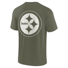 Pittsburgh Steelers Unisex Elements Super Soft Short Sleeve T-Shirt - Olive T-shirts