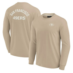 San Francisco 49ers Unisex Elements Super Soft Long Sleeve T-Shirt - Khaki T-shirts