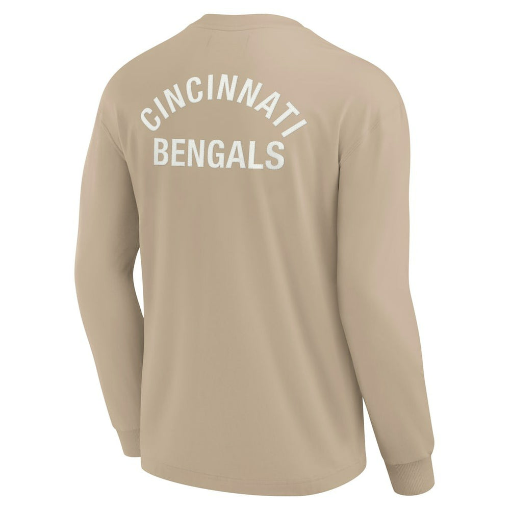 Cincinnati Bengals Unisex Elements Super Soft Long Sleeve T-Shirt - Khaki T-shirts