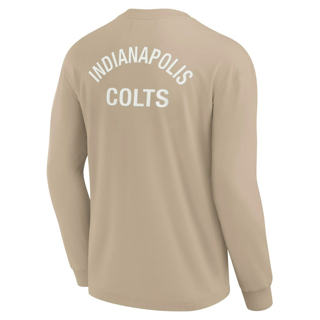 Indianapolis Colts Unisex Elements Super Soft Long Sleeve T-Shirt - Khaki T-shirts