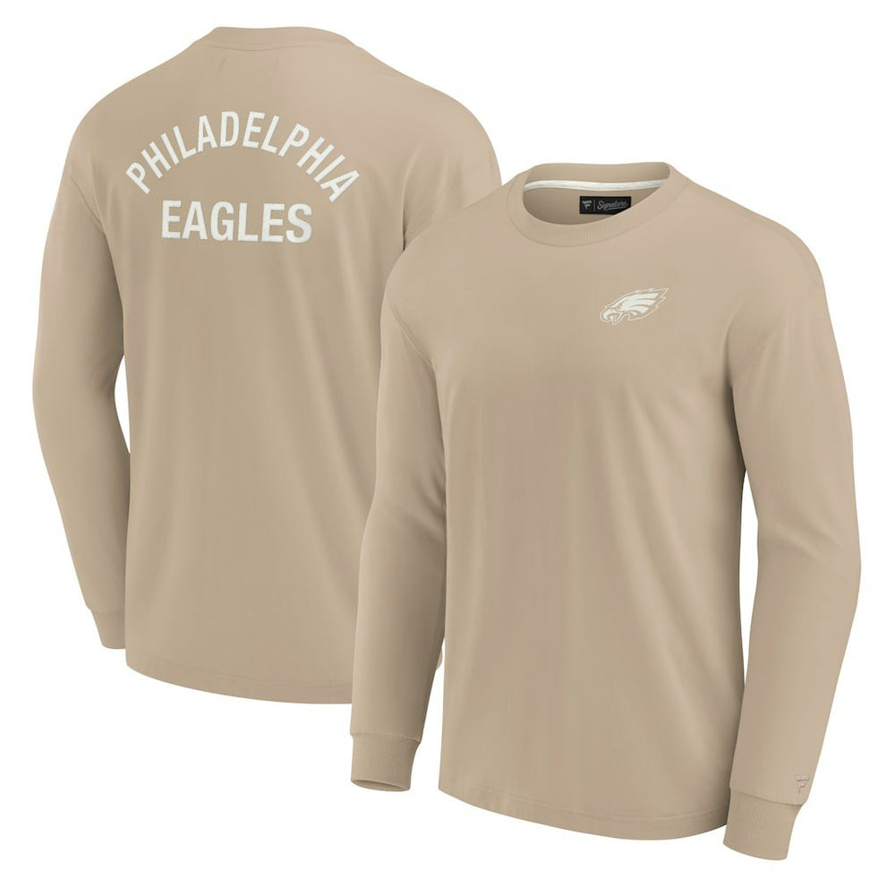 Philadelphia Eagles Unisex Elements Super Soft Long Sleeve T-Shirt - Khaki T-shirts