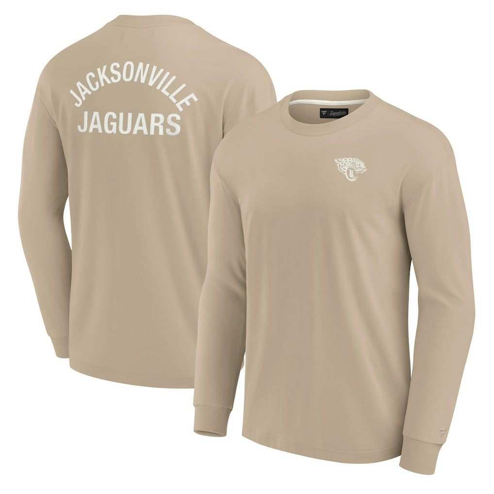 Jacksonville Jaguars Unisex Elements Super Soft Long Sleeve T-Shirt - Khaki T-shirts