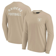 Las Vegas Raiders Unisex Elements Super Soft Long Sleeve T-Shirt - Khaki T-shirts