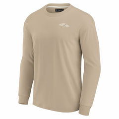 Baltimore Ravens Unisex Elements Super Soft Long Sleeve T-Shirt - Khaki T-shirts