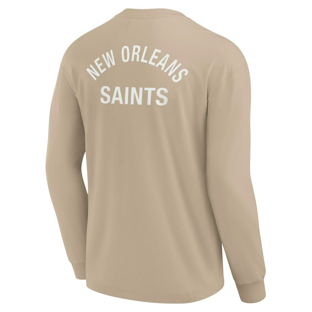 New Orleans Saints Unisex Elements Super Soft Long Sleeve T-Shirt - Khaki T-shirts