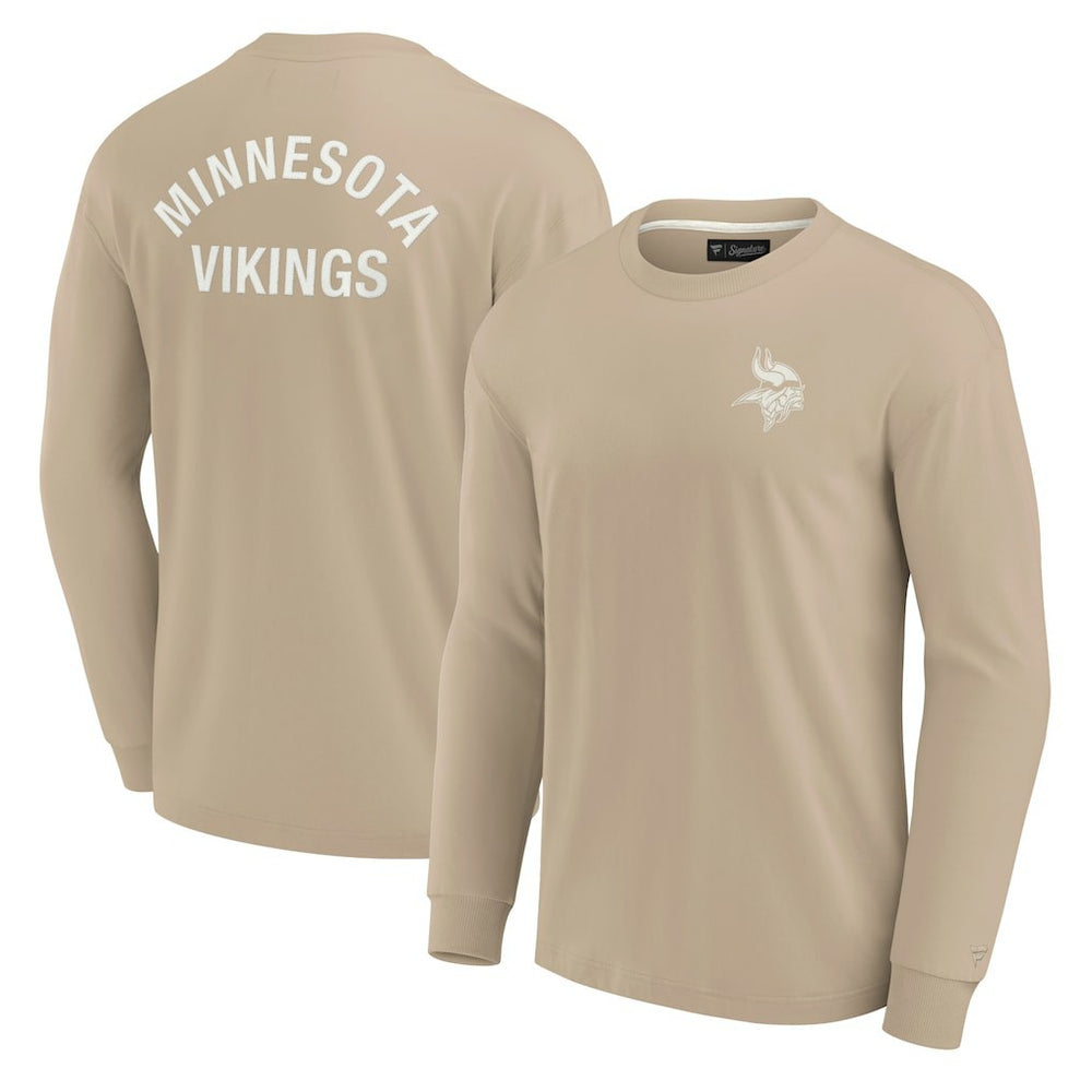 Minnesota Vikings Unisex Elements Super Soft Long Sleeve T-Shirt - Khaki T-shirts
