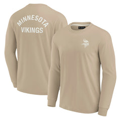 Minnesota Vikings Unisex Elements Super Soft Long Sleeve T-Shirt - Khaki T-shirts