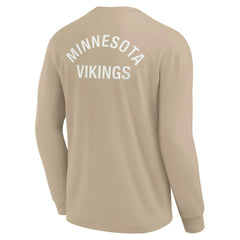 Minnesota Vikings Unisex Elements Super Soft Long Sleeve T-Shirt - Khaki T-shirts
