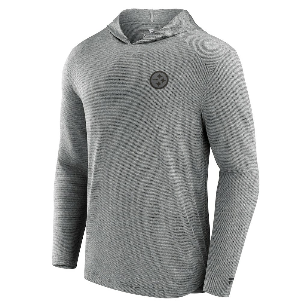 Pittsburgh Steelers Front Office Tech Lightweight Hoodie T-Shirt - Black Hoodies