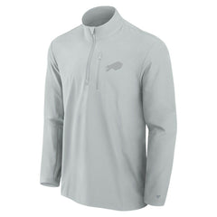 Buffalo Bills Front Office Micro Tonal Quarter-Zip Pullover - Gray Pullover