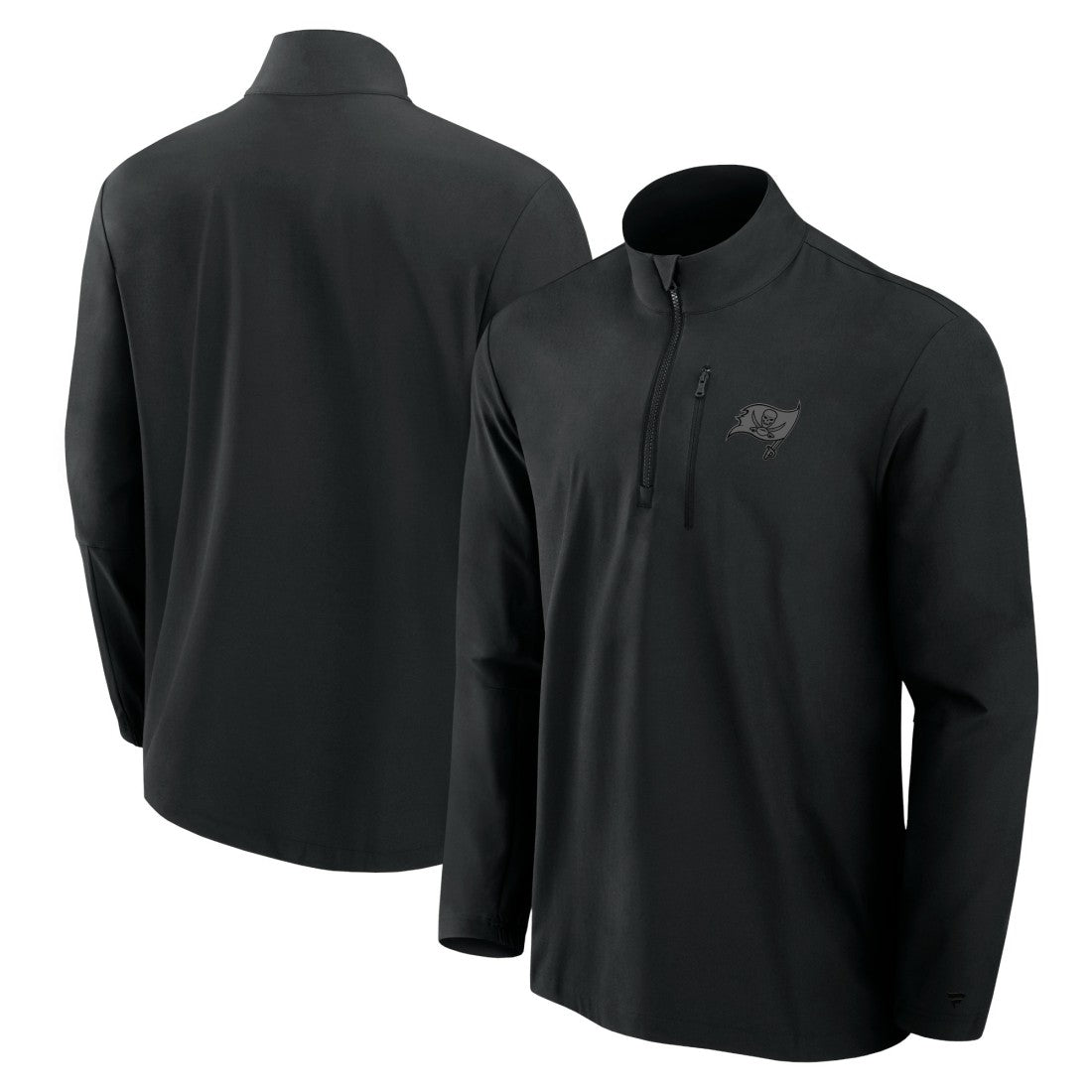 Tampa Bay Buccaneers Front Office Micro Tonal Quarter-Zip Pullover - Black Pullover