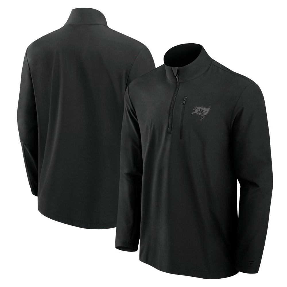 Tampa Bay Buccaneers Front Office Micro Tonal Quarter-Zip Pullover - Black Pullover