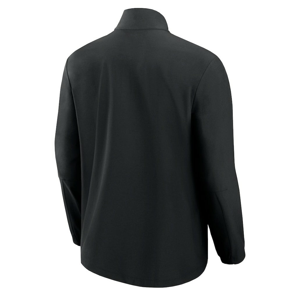 Philadelphia Eagles Front Office Micro Tonal Quarter-Zip Pullover - Black Pullover