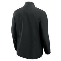 Atlanta Falcons Front Office Micro Tonal Quarter-Zip Pullover - Black Pullover