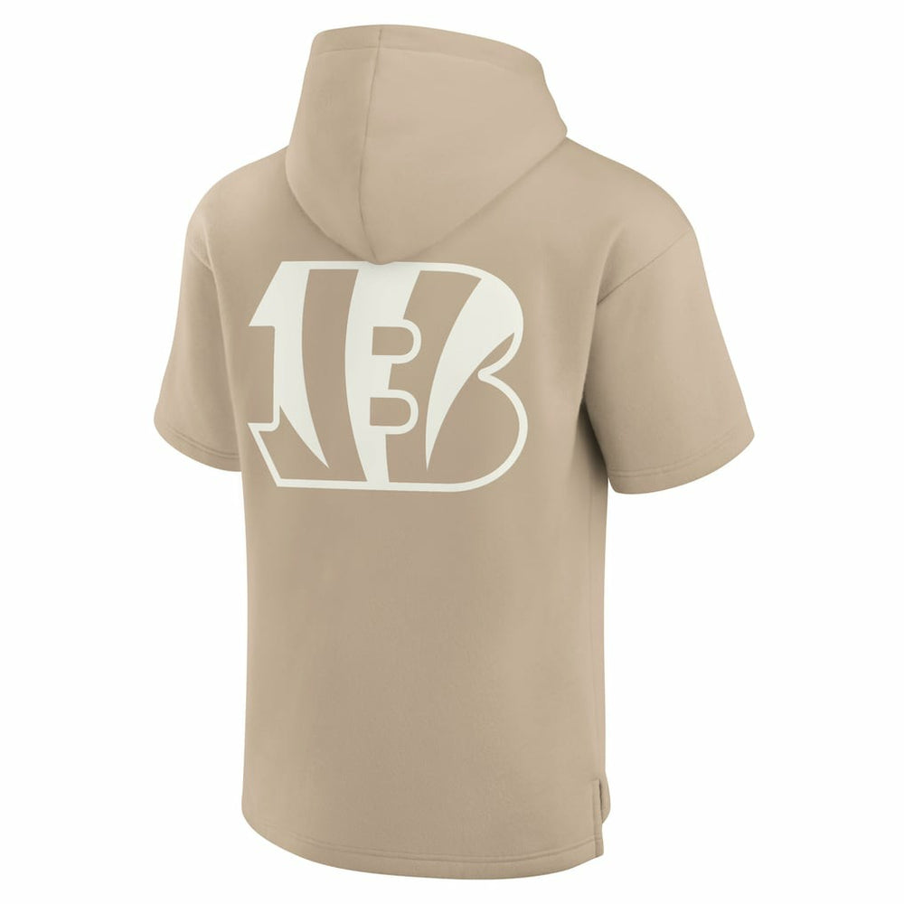 Cincinnati Bengals Unisex Elements Super Soft Fleece Short Sleeve Pullover Hoodie - Khaki Hoodies