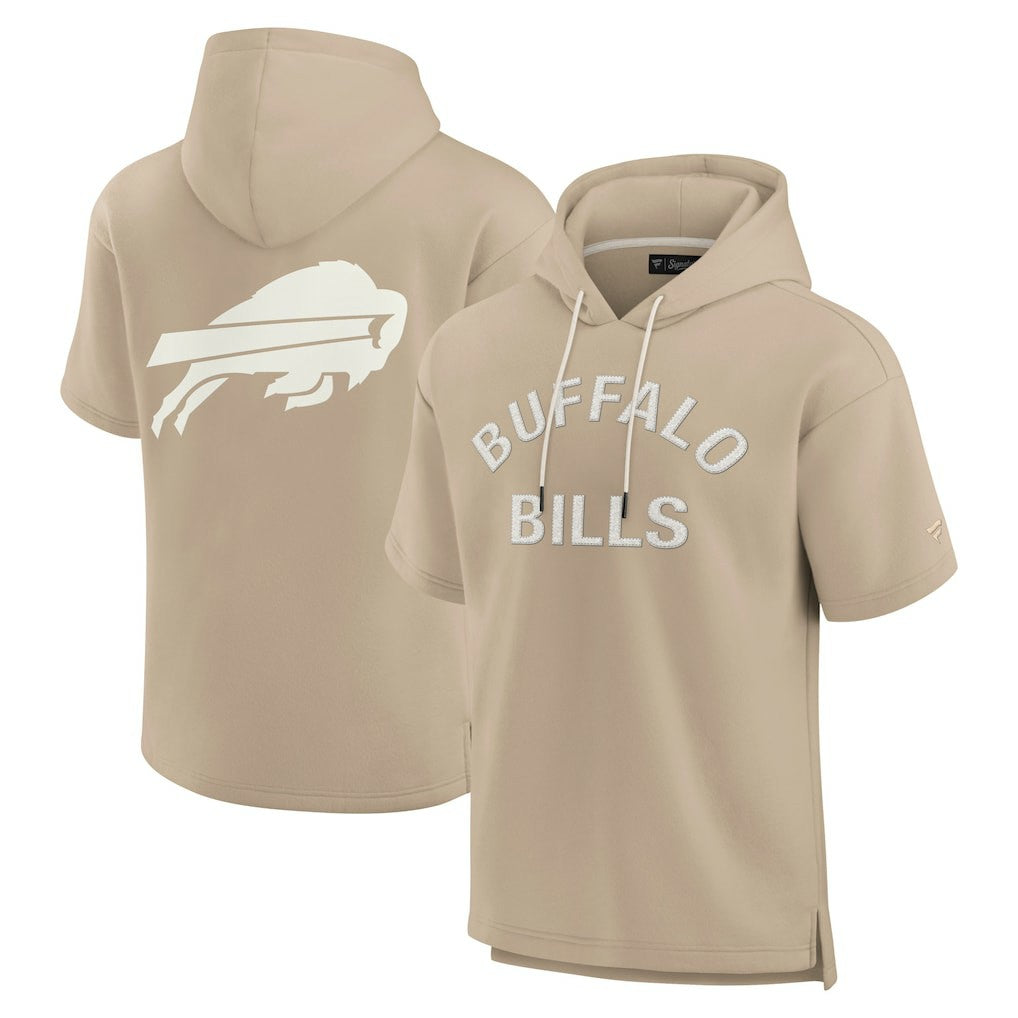 Buffalo Bills Unisex Elements Super Soft Fleece Short Sleeve Pullover Hoodie - Khaki Hoodies