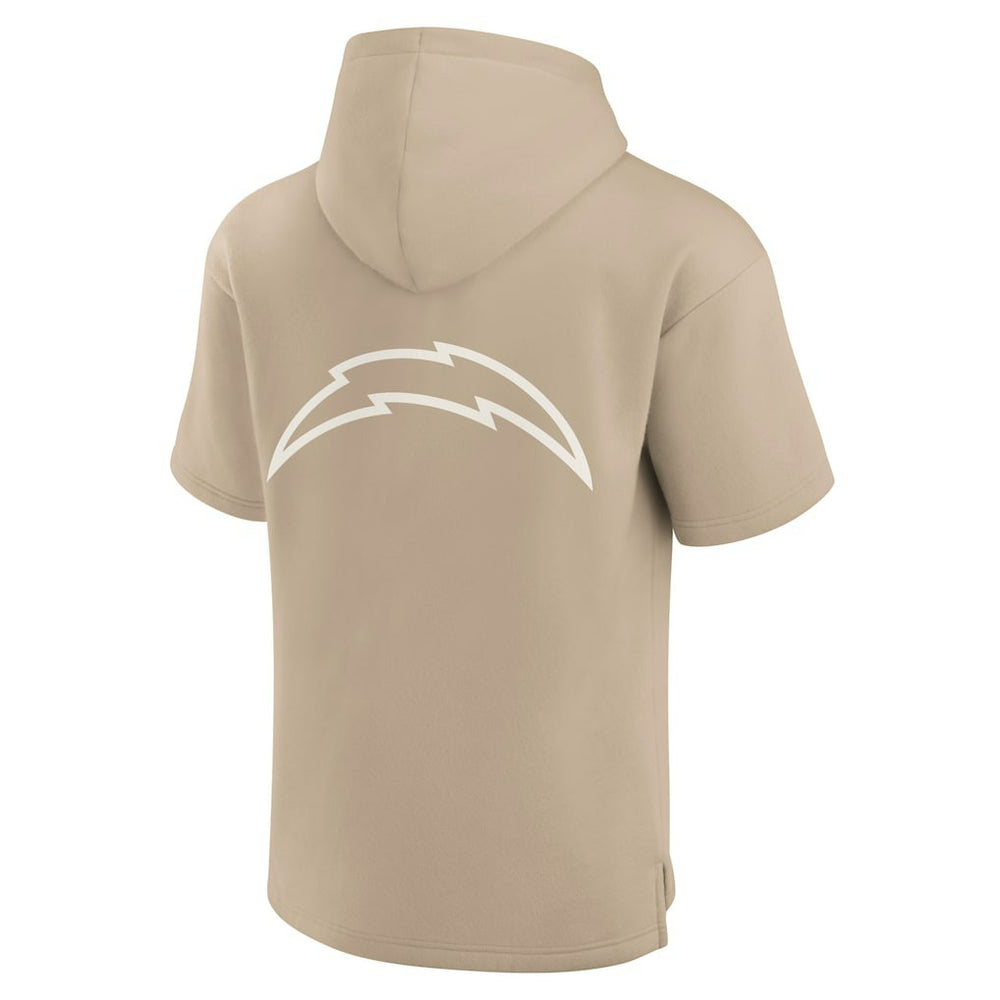 Los Angeles Chargers Unisex Elements Super Soft Fleece Short Sleeve Pullover Hoodie - Khaki Hoodies