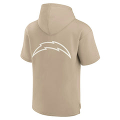 Los Angeles Chargers Unisex Elements Super Soft Fleece Short Sleeve Pullover Hoodie - Khaki Hoodies