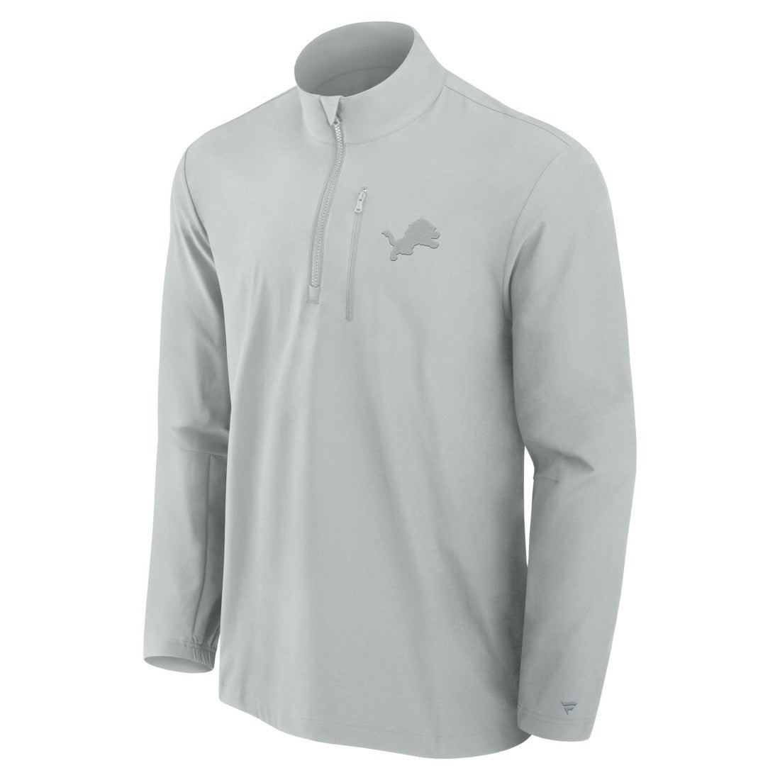 Detroit Lions Front Office Micro Tonal Quarter-Zip Pullover - Gray Pullover