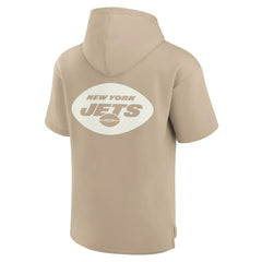 New York Jets Unisex Elements Super Soft Fleece Short Sleeve Pullover Hoodie - Khaki Hoodies