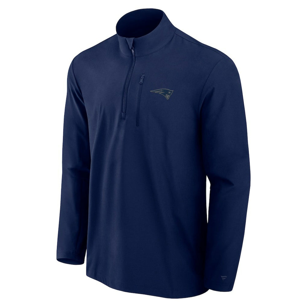 New England Patriots Front Office Micro Tonal Quarter-Zip Pullover - Navy Pullover