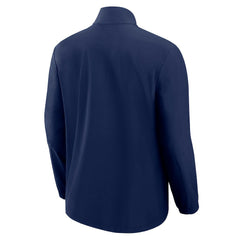 New England Patriots Front Office Micro Tonal Quarter-Zip Pullover - Navy Pullover