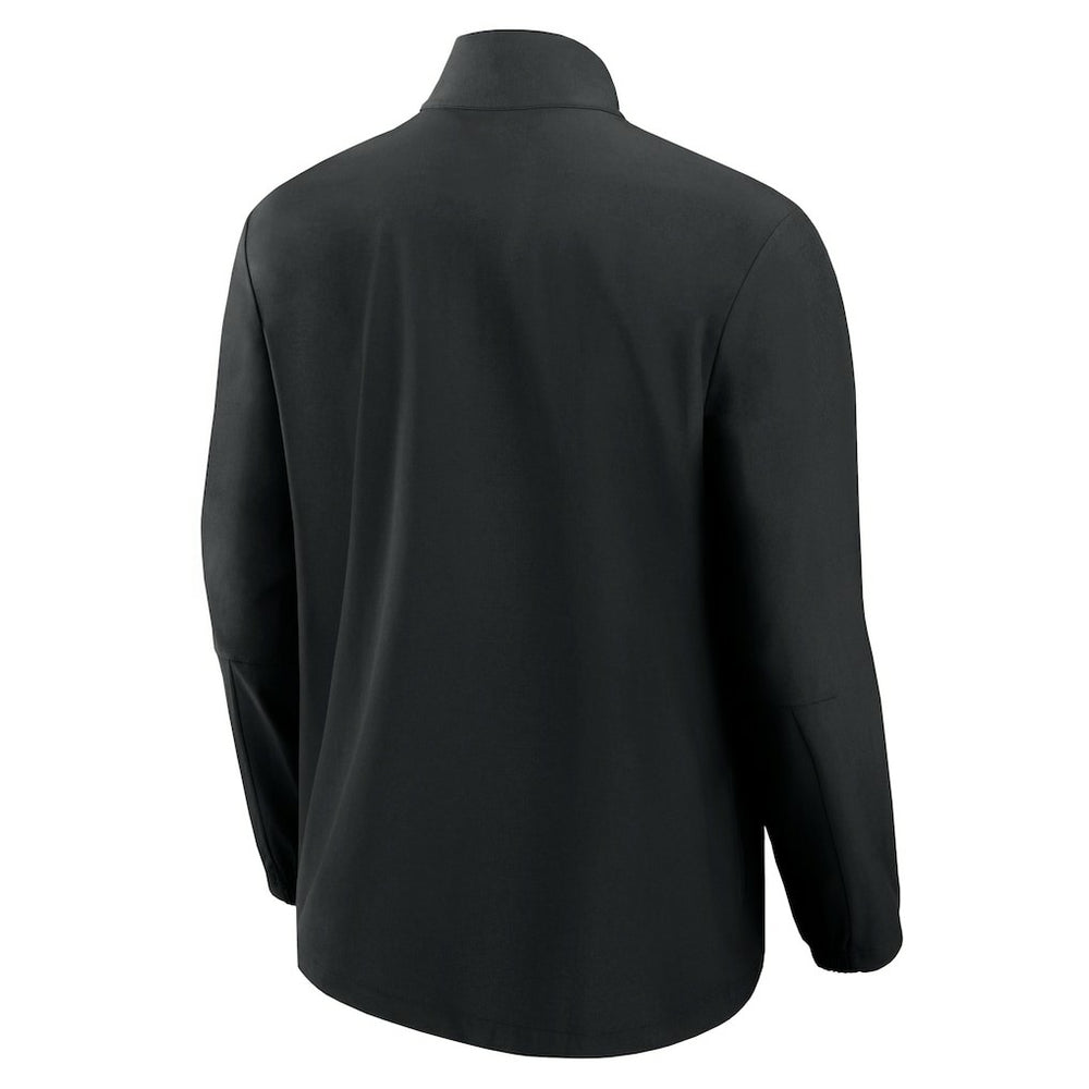 New Orleans Saints Front Office Micro Tonal Quarter-Zip Pullover - Black Pullover