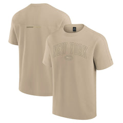 New York Jets Unisex Elements Heavyweight Tri-Blend T-Shirt - Khaki T-shirts